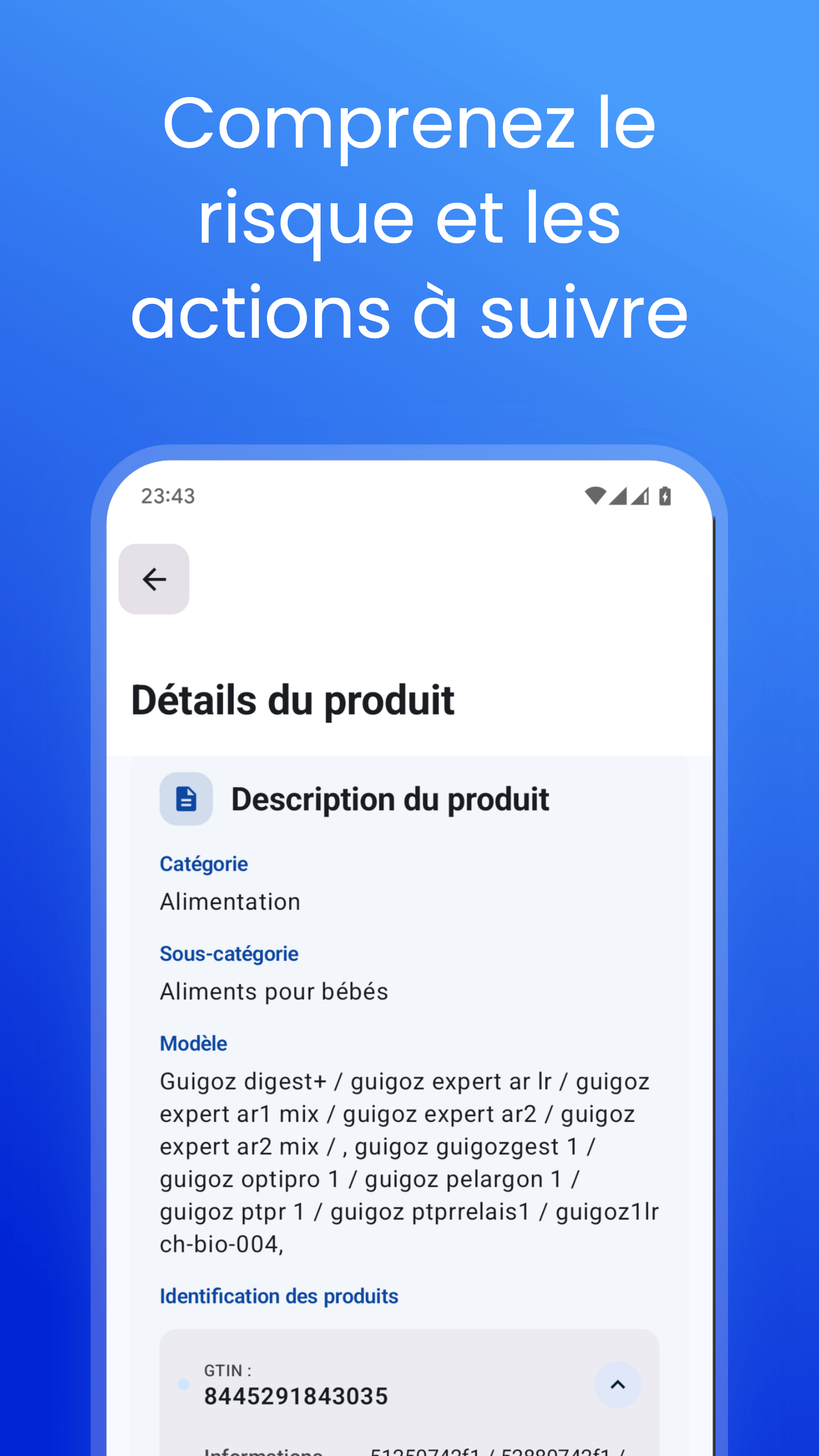 Comprenez le risque et les actions à suivre